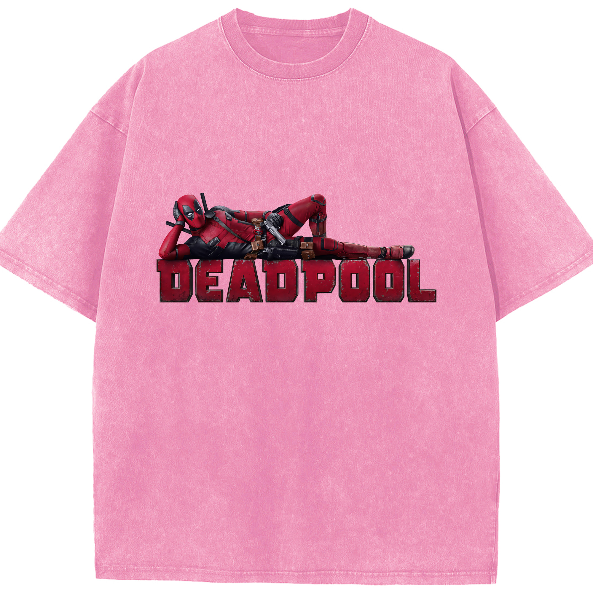 （画像用） Deadpool デッドプール 綿100% ヴィンテージ風 半袖Tシャツ（フロントプリント）
